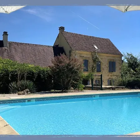 6p With Heated Pool And Terrace - La Campanule Ferienhaus Meyrals